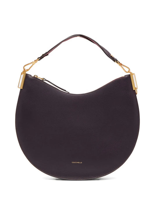 Coccinelle Large Sunup Leather Shoulder Bag — Same as shown — Size One Size — Front View