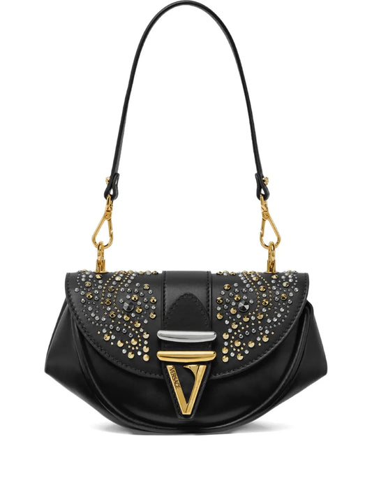 Versace Stud Embellished Shoulder Bag — Same as shown — Size One Size — Front View
