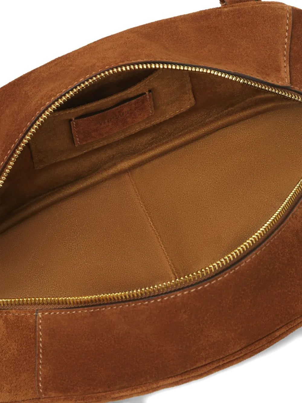 Versace Tag Suede Shoulder Bag — Same as shown — Size One Size — Top View