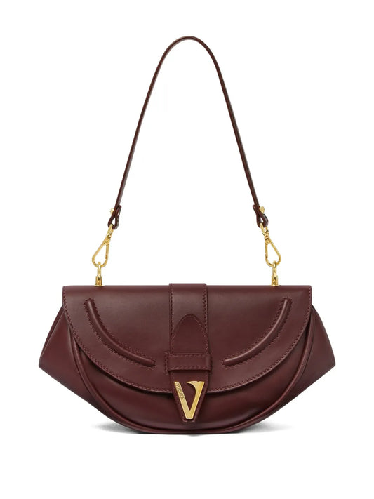 Versace Medium Virtus Leather Shoulder Bag — Same as shown — Size One Size — Front View