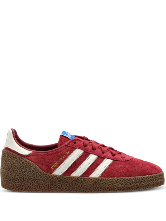 adidas Montreal 76 Suede Sneakers — Dark-Red — Size US M 10 - US W 11.5 — Front View