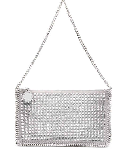 Stella Mccartney Falabella Pochette Crystal Embellished Chain Shoulder Bag — Same as shown — Size One Size — Front View