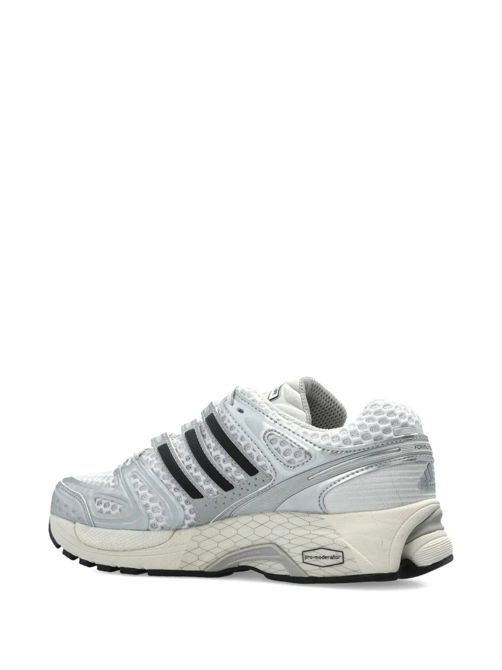 adidas Adistar Control 5 Silver Metallic Black Sneakers — Grey — Size US M 4.5 - US W 6 — Top View