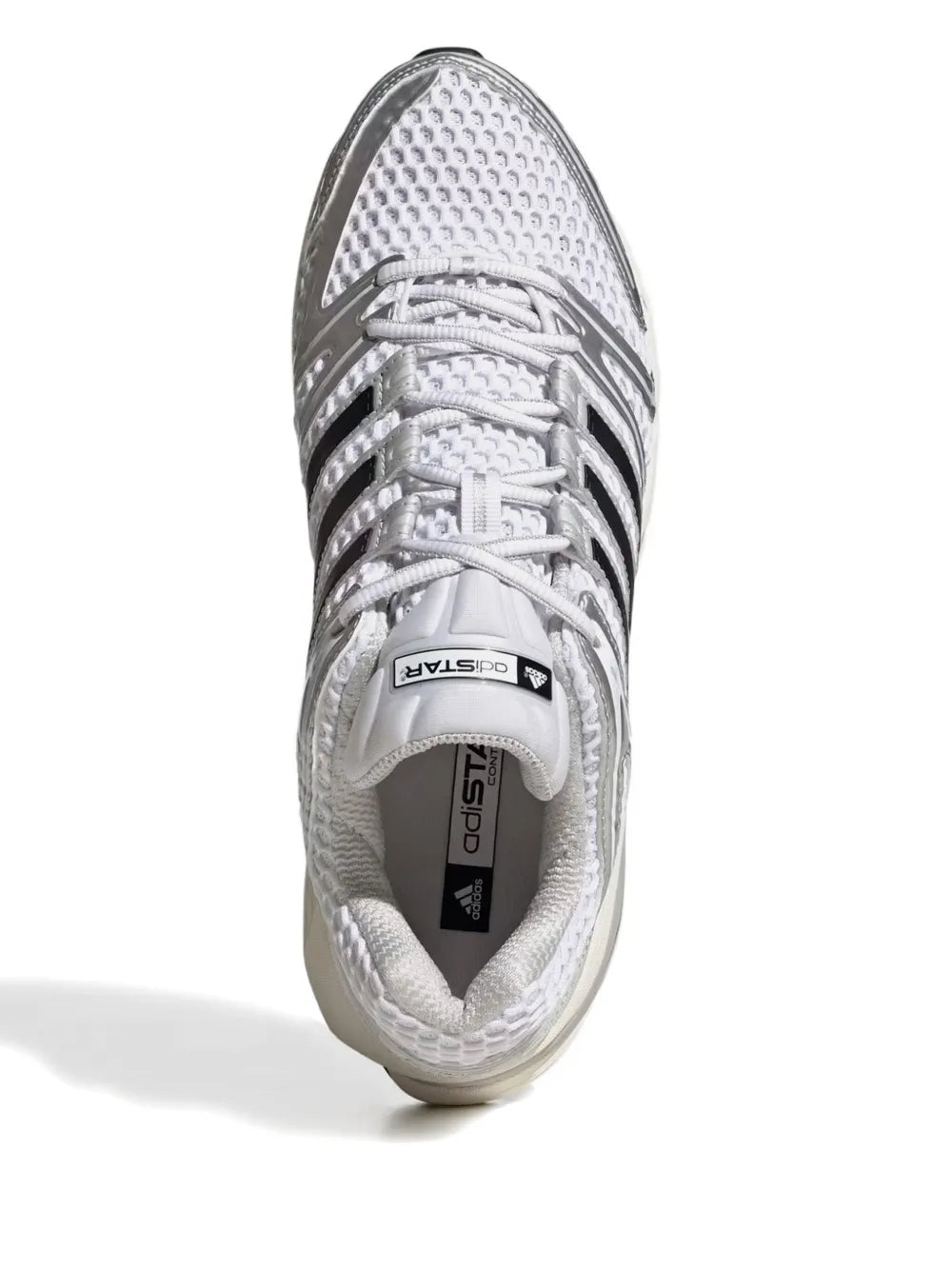 adidas Adistar Control 5 Silver Metallic Black Sneakers — Grey — Size US M 4.5 - US W 6 — Side View