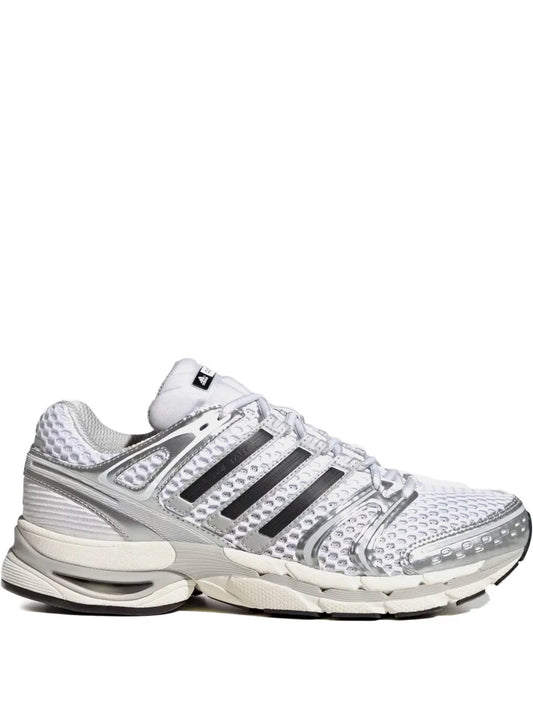 adidas Adistar Control 5 Silver Metallic Black Sneakers — Grey — Size US M 4.5 - US W 6 — Front View