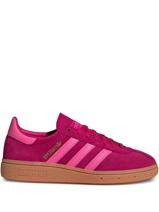 adidas Handball Spezial Ruby Red/Lucid Pink Sneakers — Pink — Size US M 9.5 - US W 11 — Front View