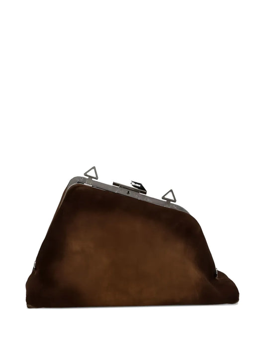 The Attico Medium Day Off Suede Shoulder Bag — Same as shown — Size One Size — Front View