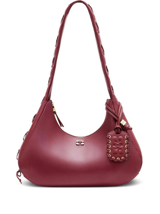 Ganni Medium Hobo Shoulder Bag — Same as shown — Size One Size — Front View