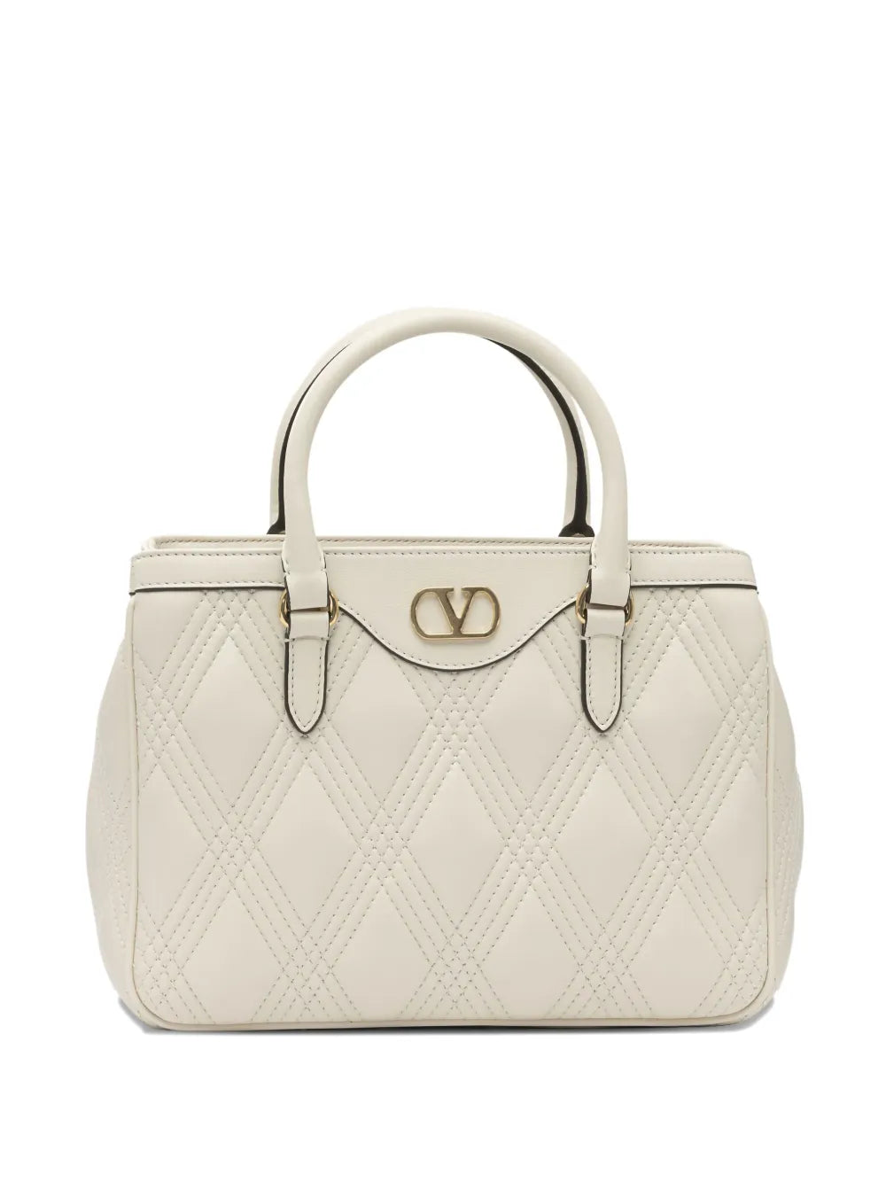 Valentino Garavani V Logo Quilted Shoulder Bag — Same as shown — Size One Size — Front View