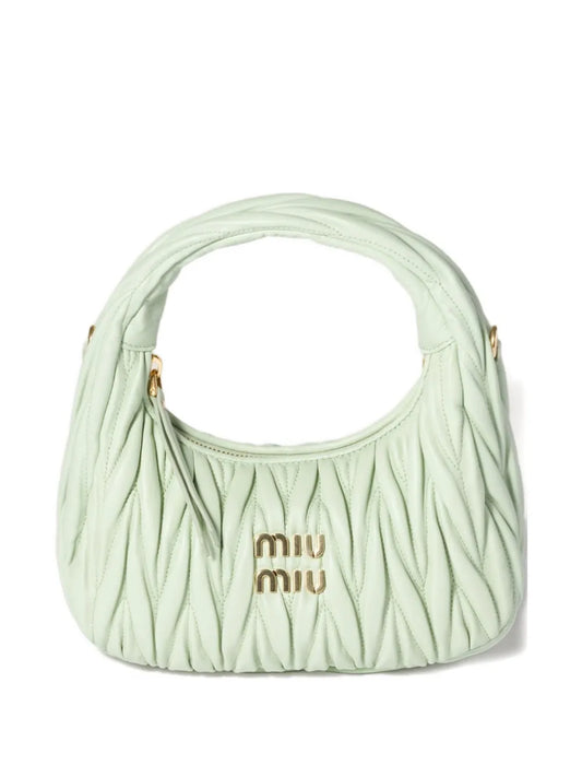 Miu Miu Wander Leather Shoulder Bag — Same as shown — Size One Size — Front View
