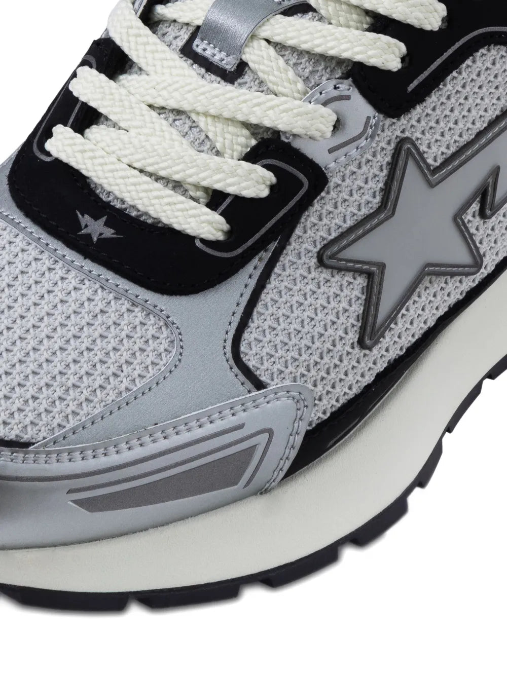 A Bathing Ape?Star-Lightning Low-Tops — Black — Size US M 5.5 - US W 7 — Detail View