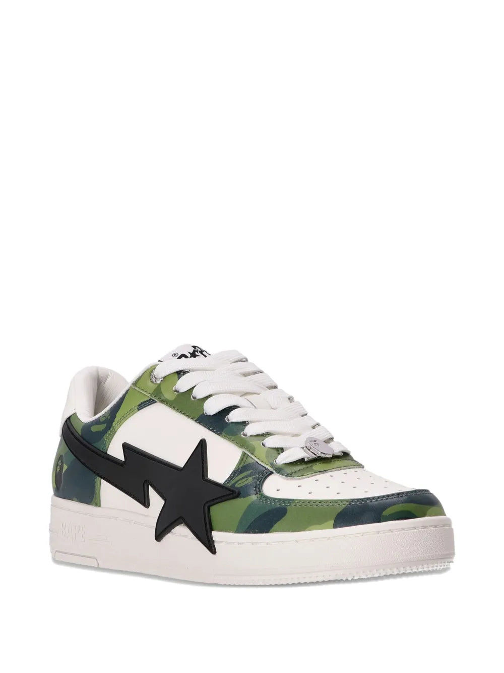 A Bathing Ape?Camouflage Star Sneakers — Green — Size US M 11 - US W 12.5 — Side View