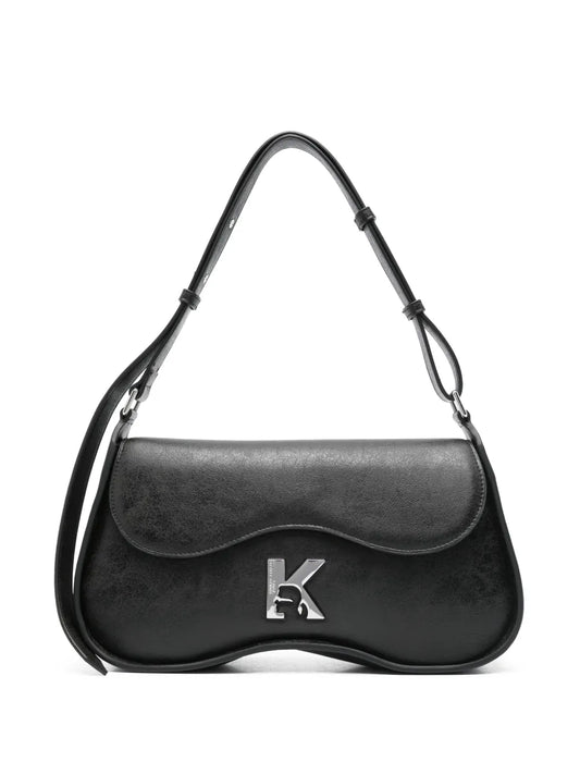 Karl Lagerfeld K Logo Curved Shoulder Bag — Same as shown — Size One Size — Front View