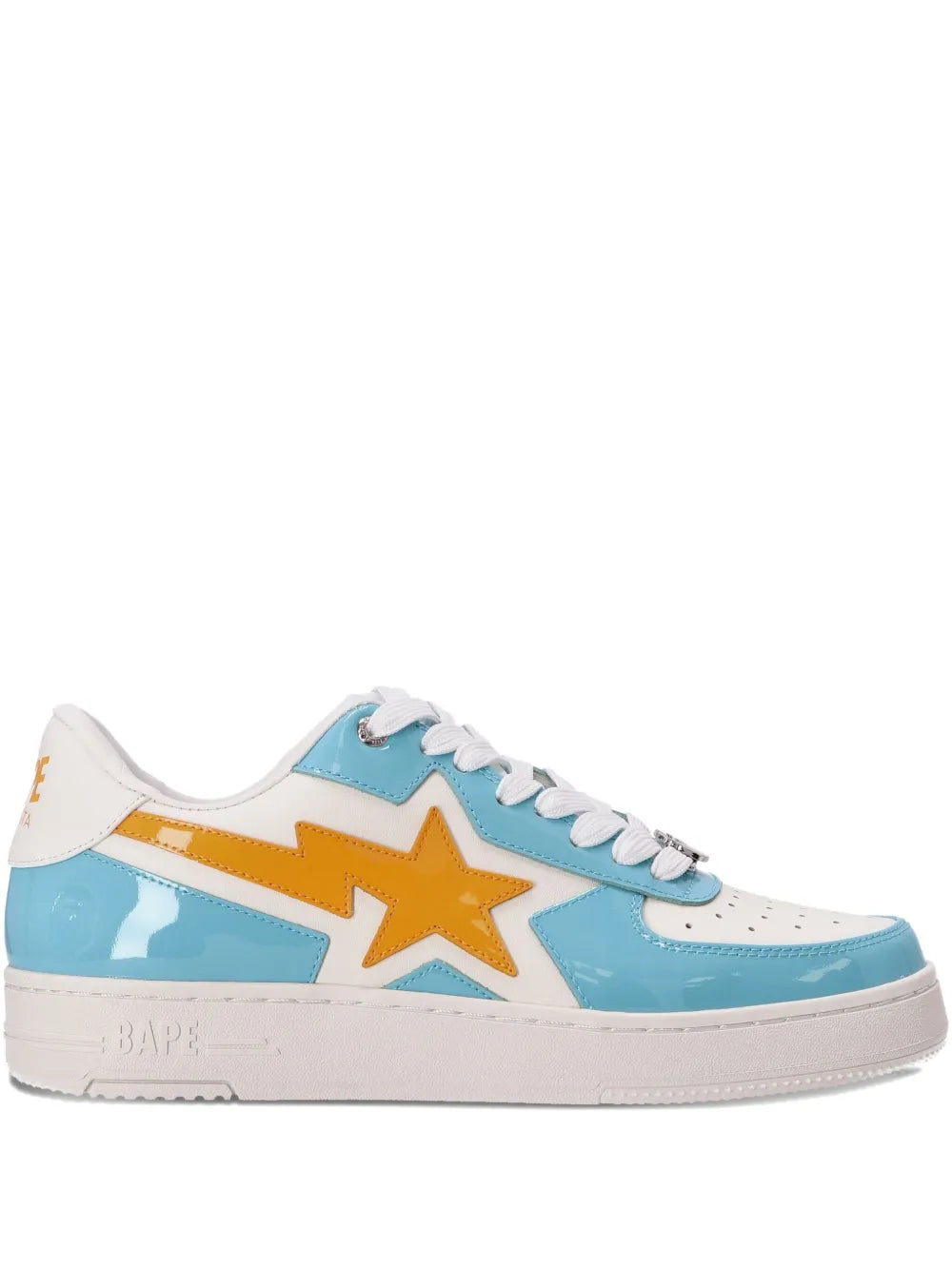A Bathing Ape?Star Lightning Sneakers — Light Blue — Size US M 3.5 - US W 5 — Front View