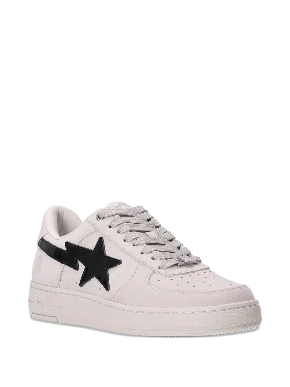 A Bathing Ape?Sta Logo-Patch Sneakers — White — Size US M 3.5 - US W 5 — Side View