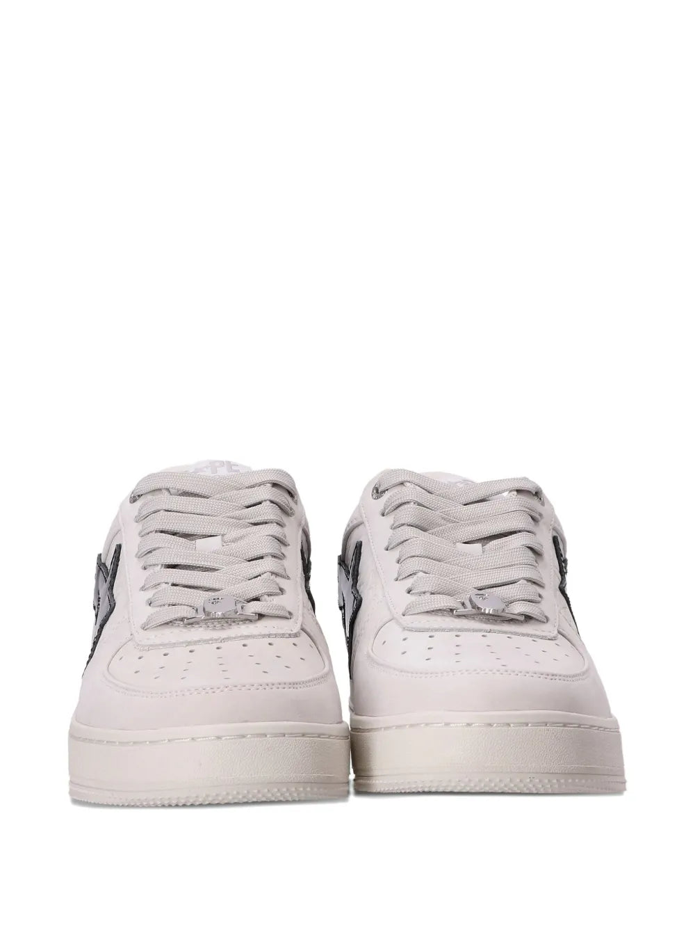 A Bathing Ape?Sta Logo-Patch Sneakers — White — Size US M 3.5 - US W 5 — Top View