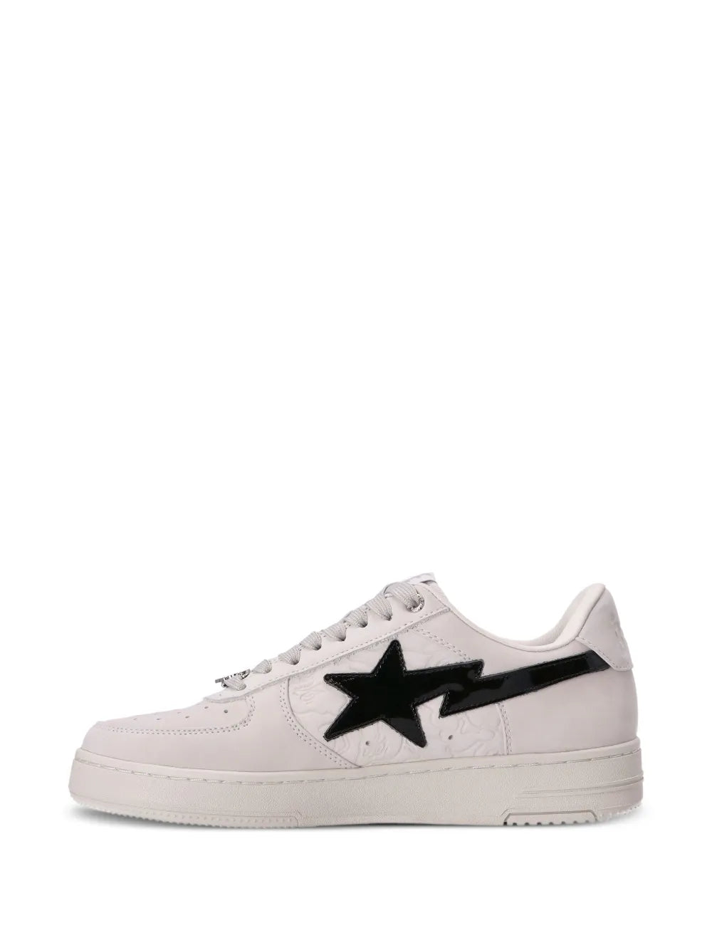 A Bathing Ape?Sta Logo-Patch Sneakers — White — Size US M 3.5 - US W 5 — Back View