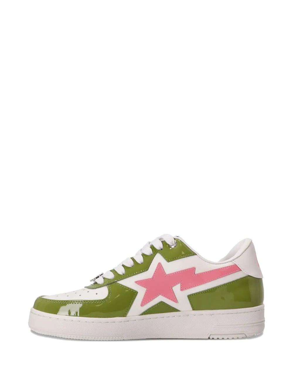 A Bathing Ape?Star-Lightning Sneakers — Green — Size US M 5.5 - US W 7 — Back View