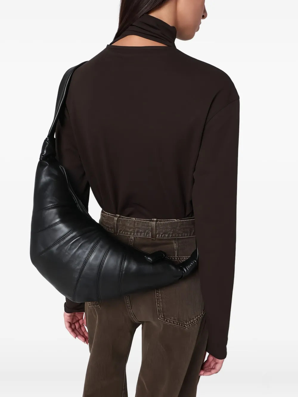 Lemaire Medium Croissant Leather Shoulder Bag — Same as shown — Size One Size — Side View