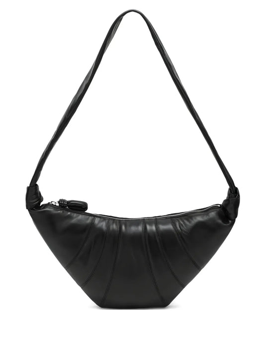 Lemaire Medium Croissant Leather Shoulder Bag — Same as shown — Size One Size — Front View