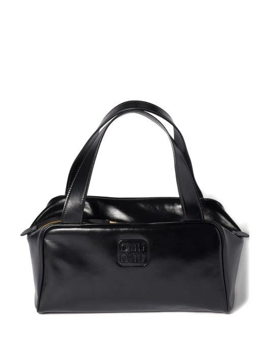 Miu Miu Leather Zipped Shoulder Bag — Same as shown — Size One Size — Front View