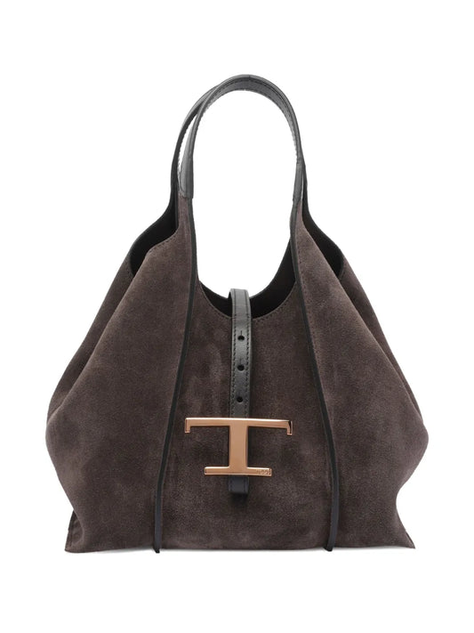 Tods Timeless Suede Leather T Buckle Shoulder Bag — Same as shown — Size One Size — Front View