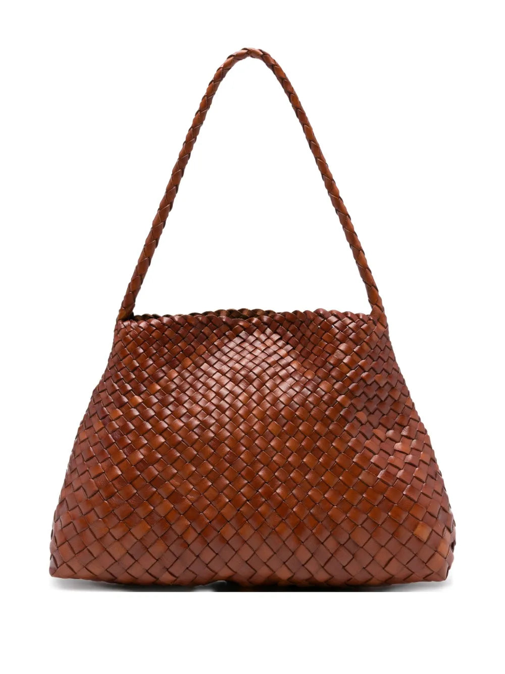 Dragon Diffusion Woven Leather Shoulder Bag — Same as shown — Size One Size — Front View