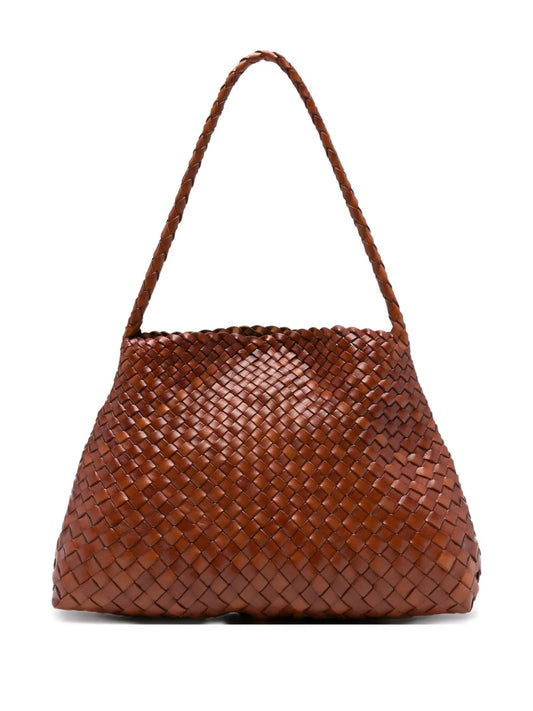 Dragon Diffusion Woven Leather Shoulder Bag — Same as shown — Size One Size — Front View