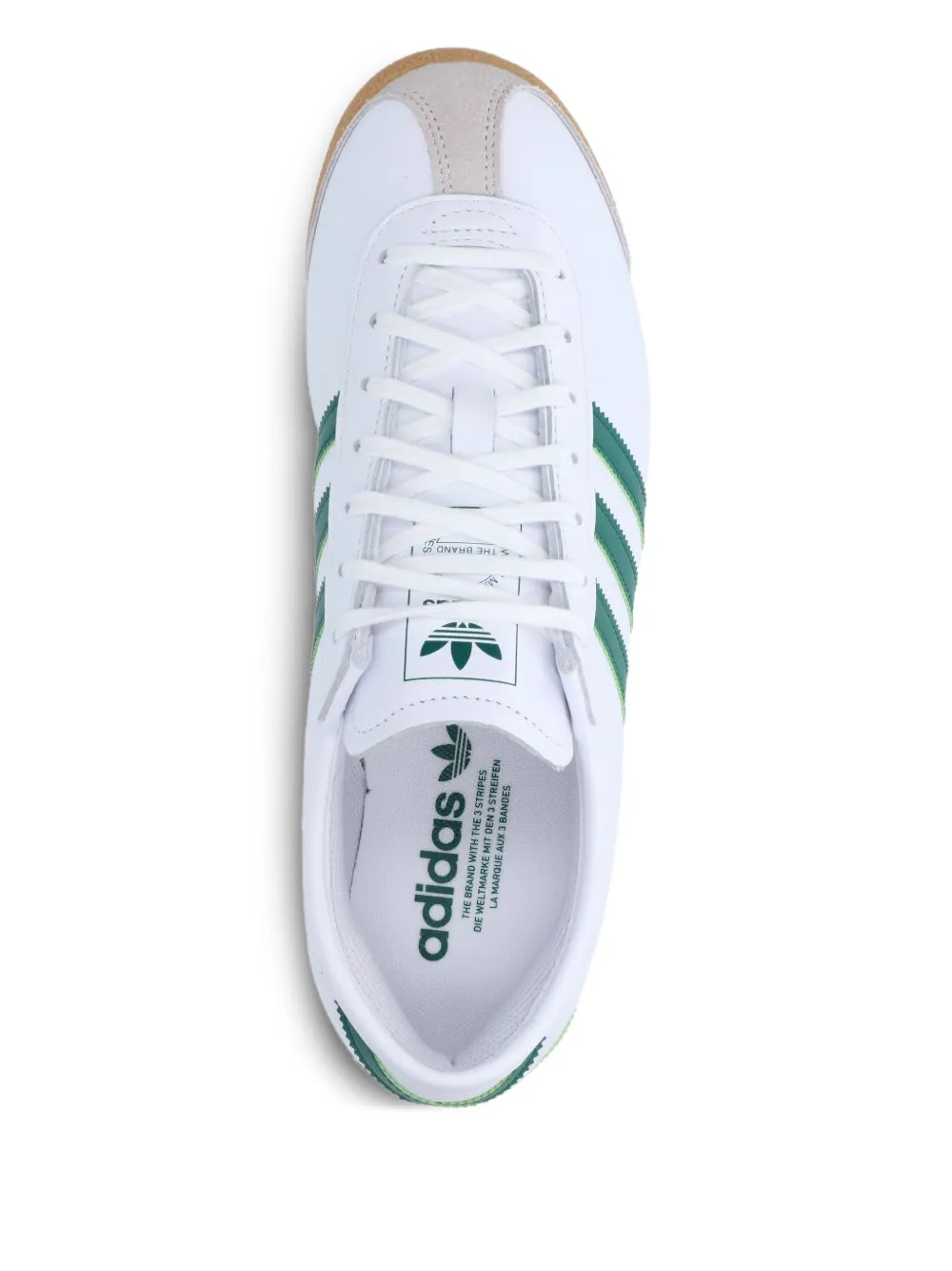 adidas 70S Italian Three-Stripe Leather Trainers — White — Size US M 10 - US W 11.5 — Back View