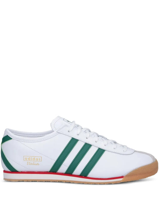 adidas 70S Italian Three-Stripe Leather Trainers — White — Size US M 10 - US W 11.5 — Front View
