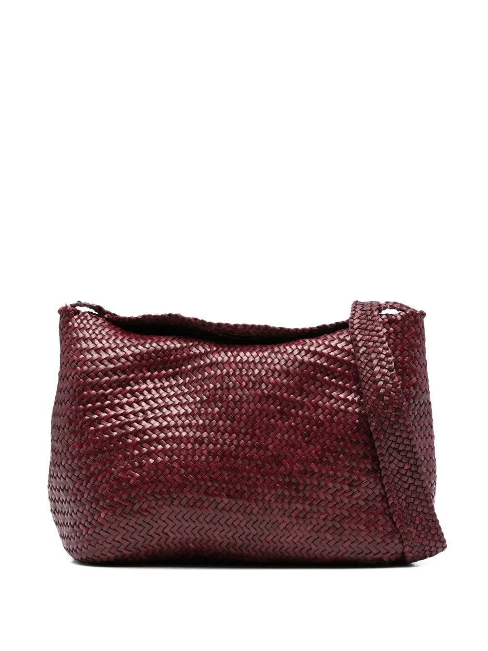 Dragon Diffusion Woven Leather Shoulder Bag — Same as shown — Size One Size — Front View