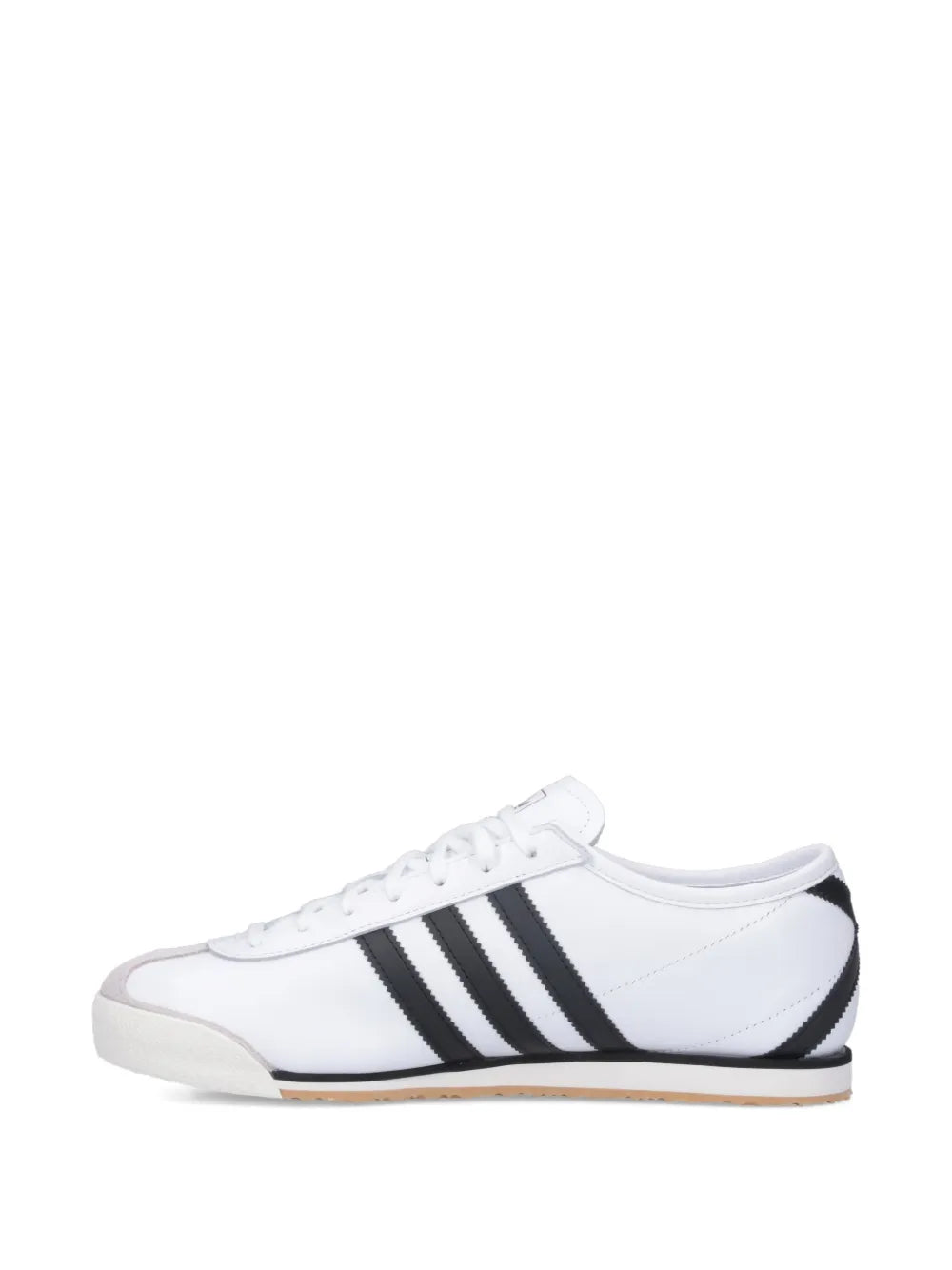 adidas 70S Italian Three-Stripe Leather Sneakers — White — Size US M 10 - US W 11.5 — Detail View