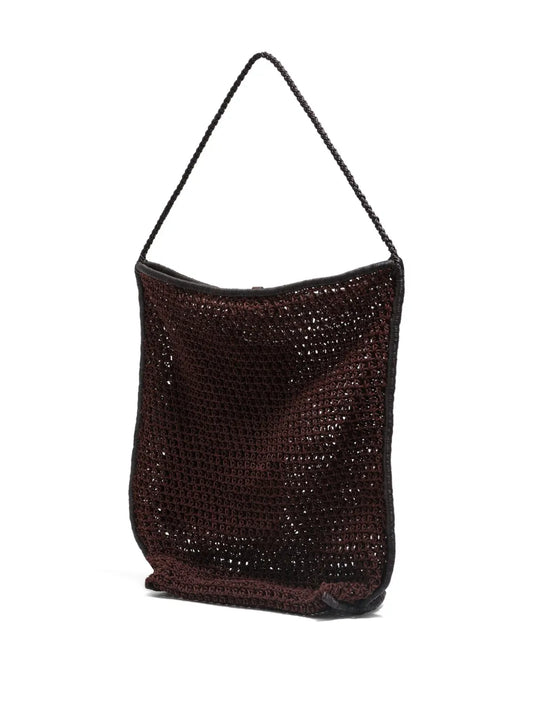 Bimba Y Lola Open Work Crochet Shoulder Bag — Same as shown — Size One Size — Front View