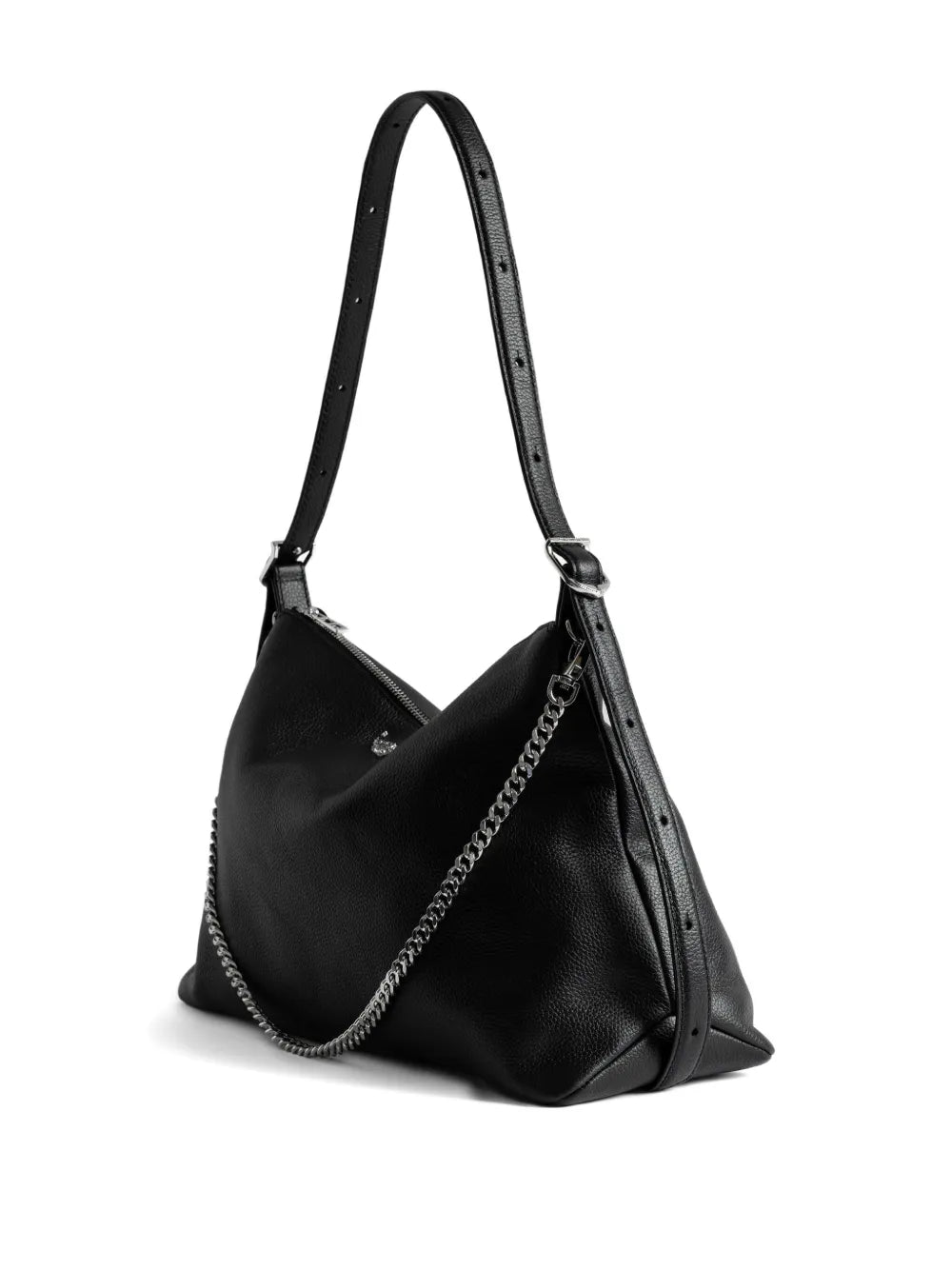 Zadigvoltaire Jim Chain Strap Leather Shoulder Bag — Same as shown — Size One Size — Back View