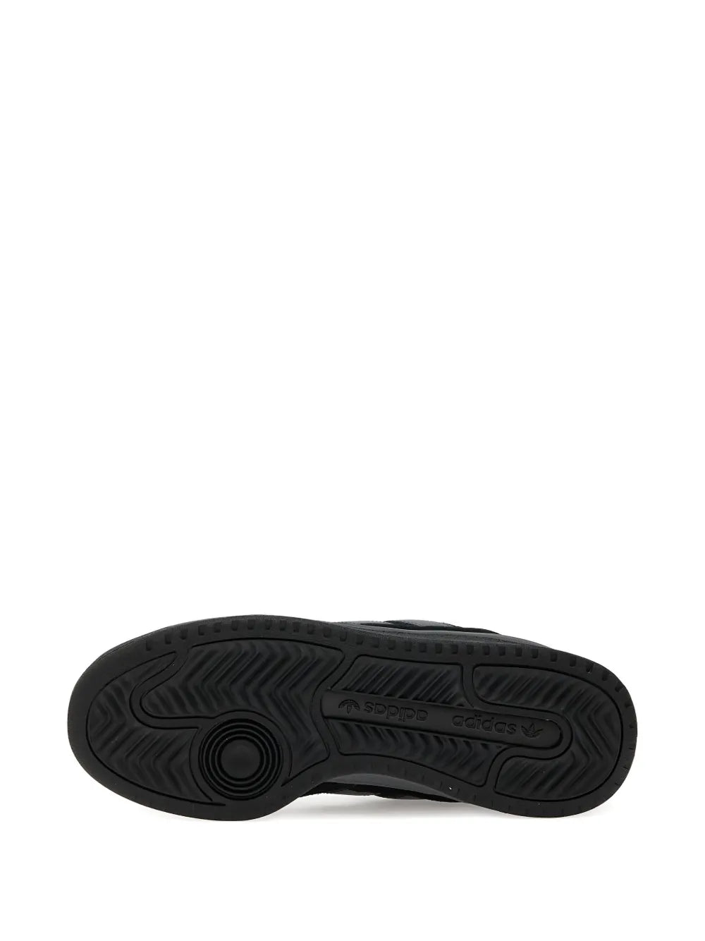 adidas Forum 2000 Three-Stripe Suede Sneakers — Black — Size US M 8.5 - US W 10 — Detail View