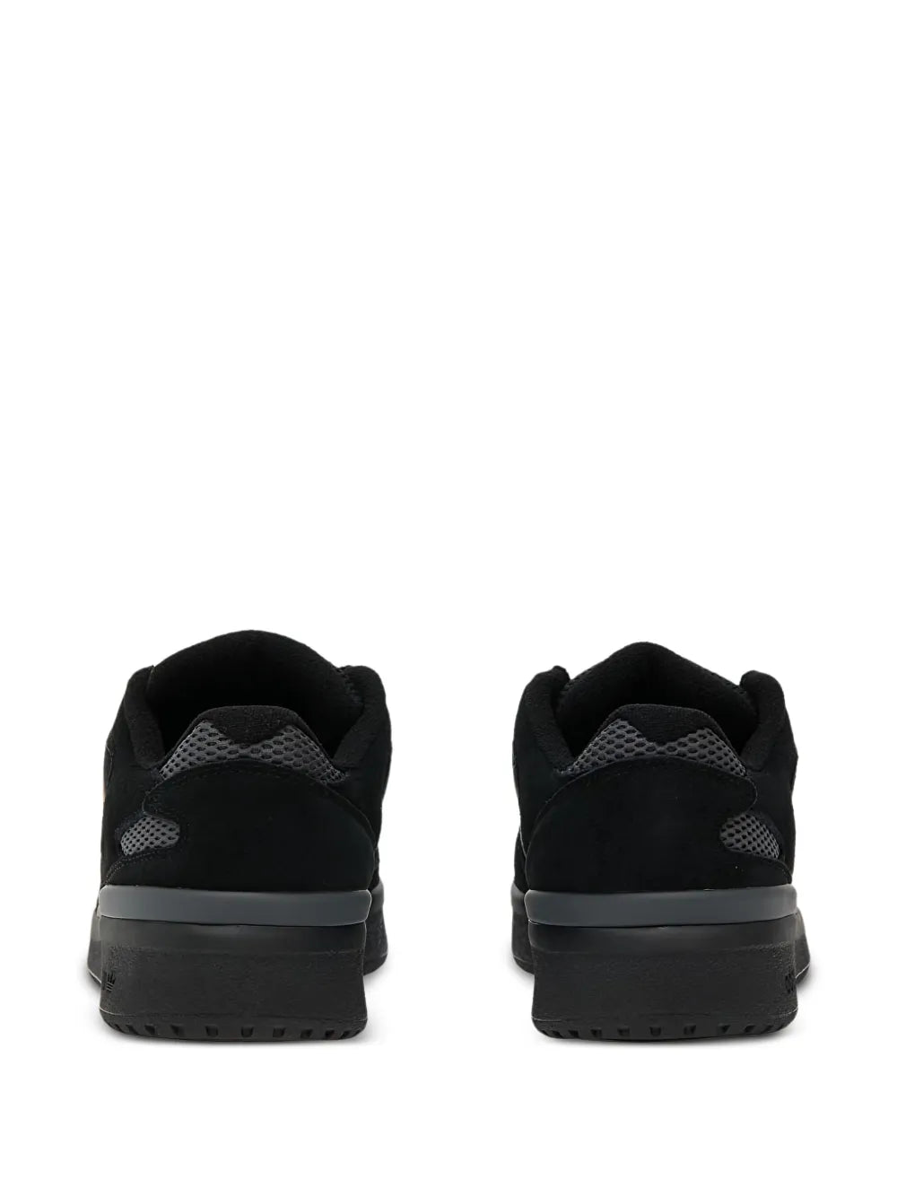 adidas Forum 2000 Three-Stripe Suede Sneakers — Black — Size US M 8.5 - US W 10 — Back View