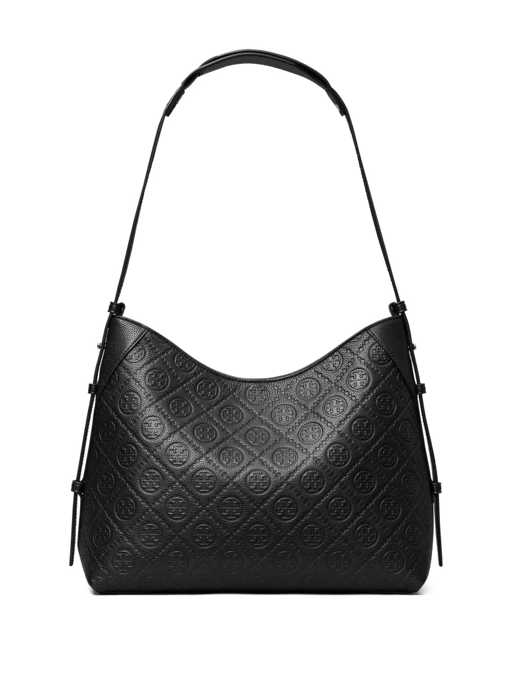 Tory Burch T Monogram Pebble Leather Shoulder Bag — Same as shown — Size One Size — Back View