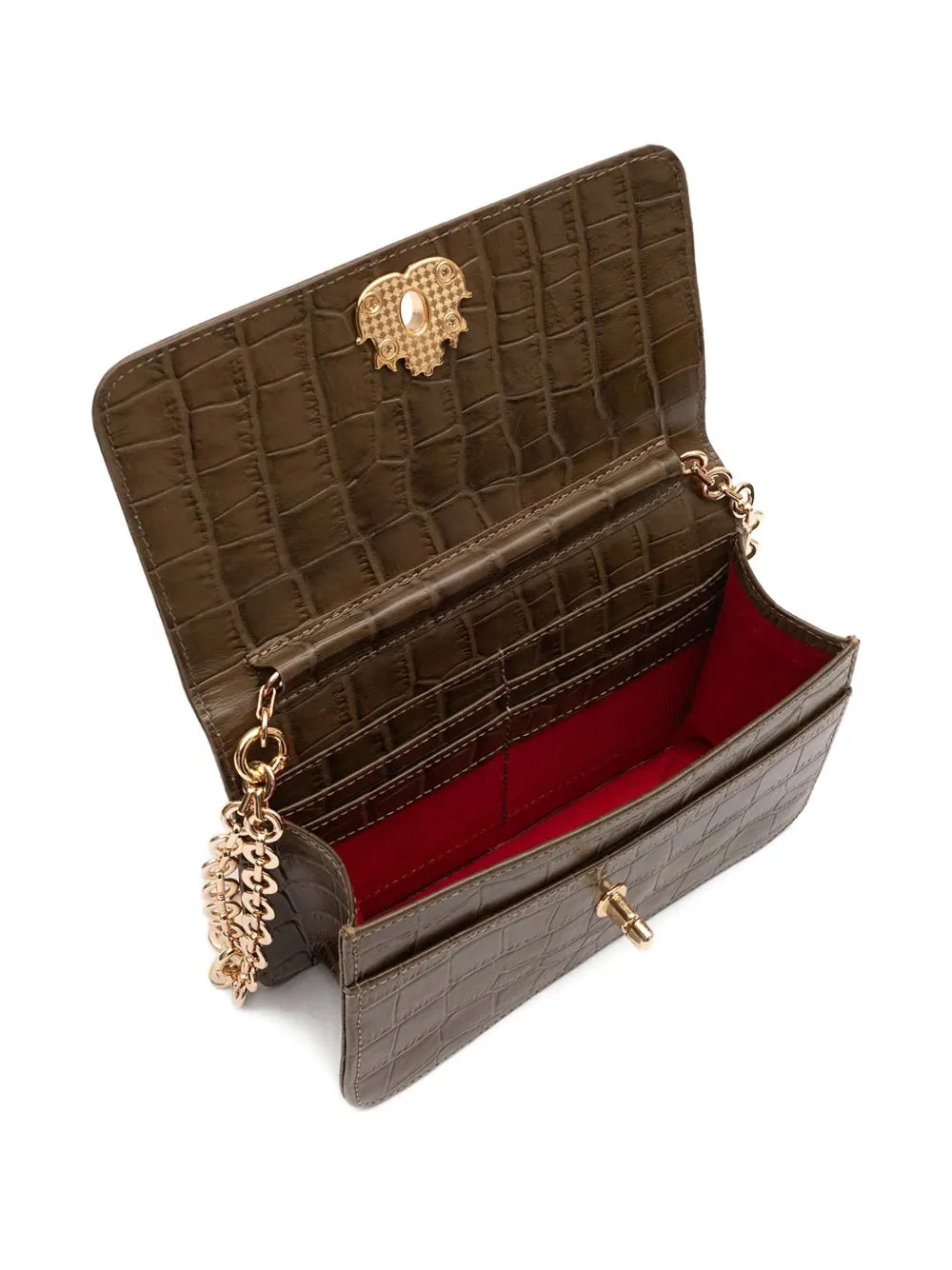 Isla Forever Crocodile Embossed Chain Mini Bag — Same as shown — Size One Size — Top View
