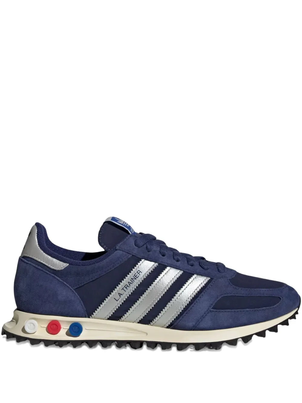 adidas La Trainer Leather Sneakers — Navy Blue — Size US M 10 - US W 11.5 — Front View