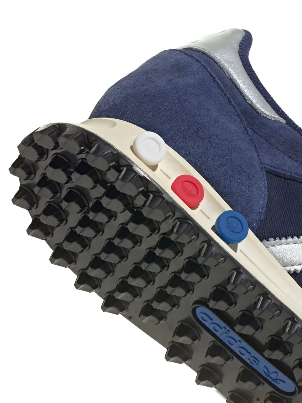 adidas La Trainer Leather Sneakers — Navy Blue — Size US M 10 - US W 11.5 — Top View