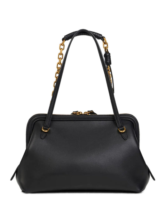 Etro Chain Trimmed Leather Shoulder Bag — Same as shown — Size One Size — Front View