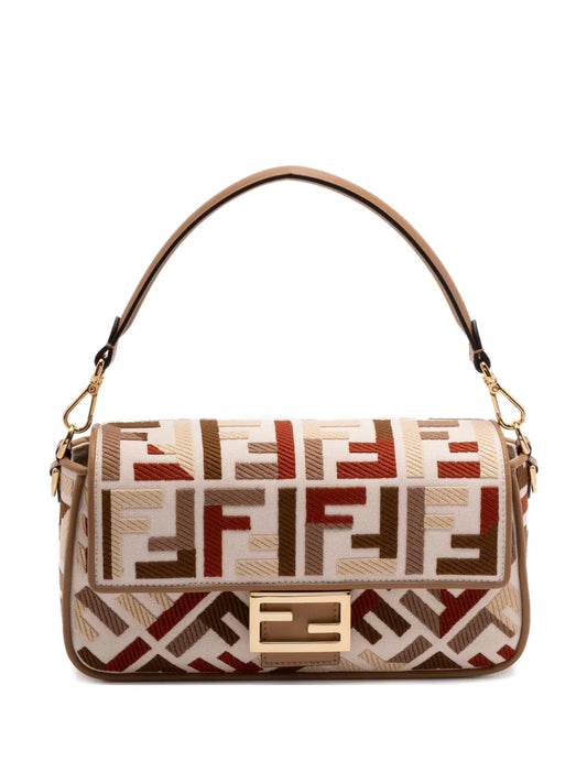 Fendi Medium Baguette Ff Motif Shoulder Bag — Same as shown — Size One Size — Front View