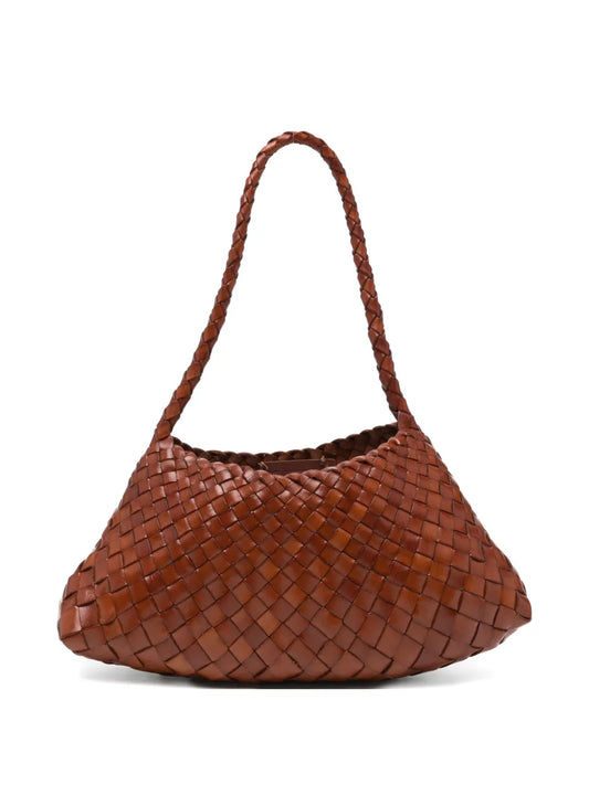 Dragon Diffusion Rosanna Woven Leather Shoulder Bag — Same as shown — Size One Size — Front View