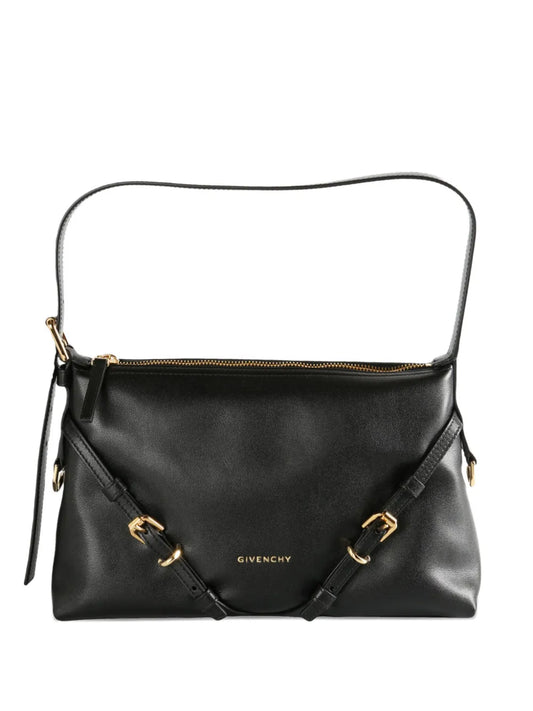 Givenchy Mini Voyou Buckle Strap Leather Shoulder Bag — Same as shown — Size One Size — Front View