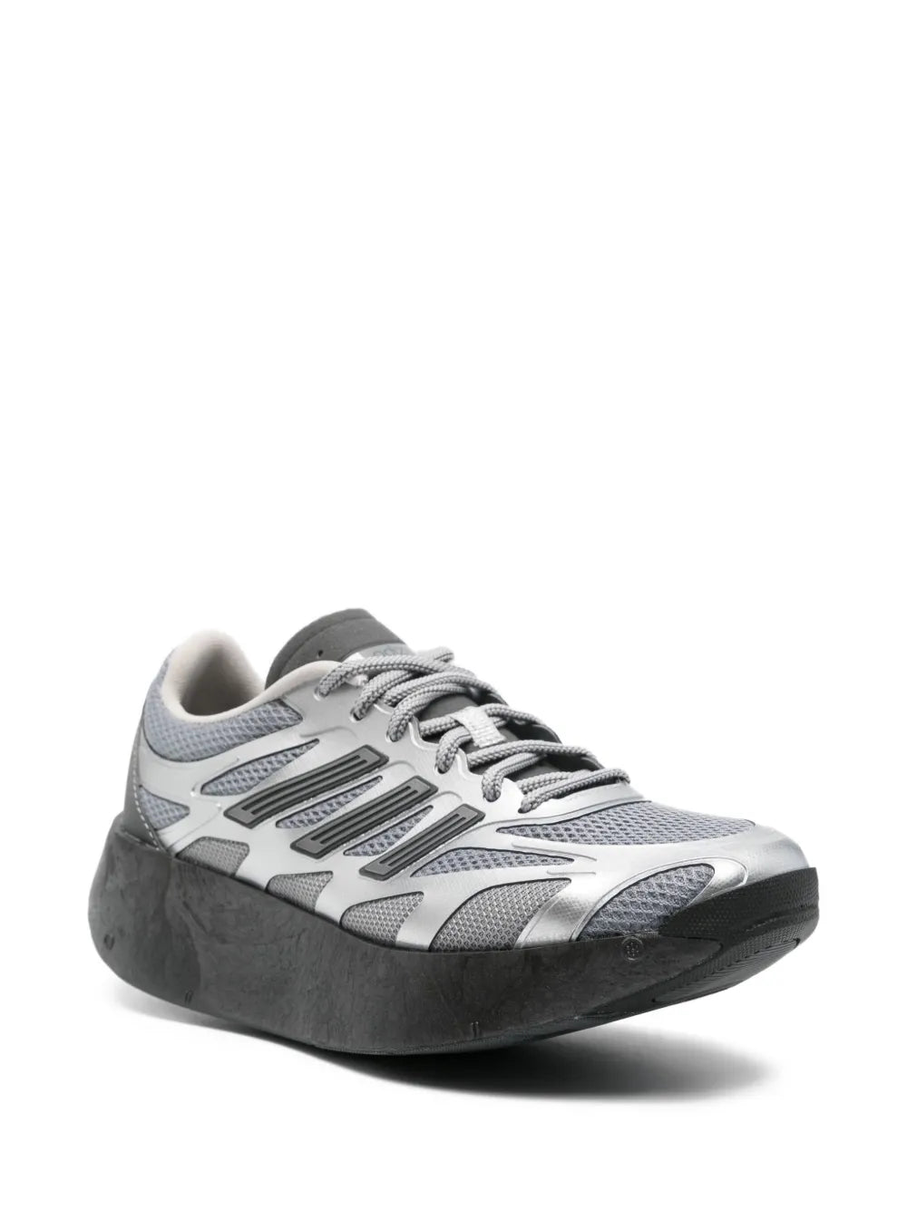 adidas Adizero Aruku Lace-Up Sneakers — Silver — Size US M 6.5 - US W 8 — Side View
