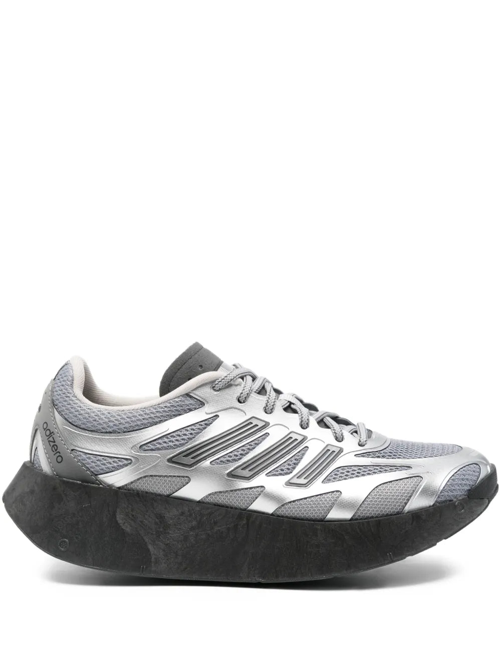 adidas Adizero Aruku Lace-Up Sneakers — Silver — Size US M 6.5 - US W 8 — Front View
