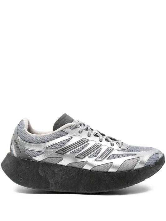 adidas Adizero Aruku Lace-Up Sneakers — Silver — Size US M 6.5 - US W 8 — Front View