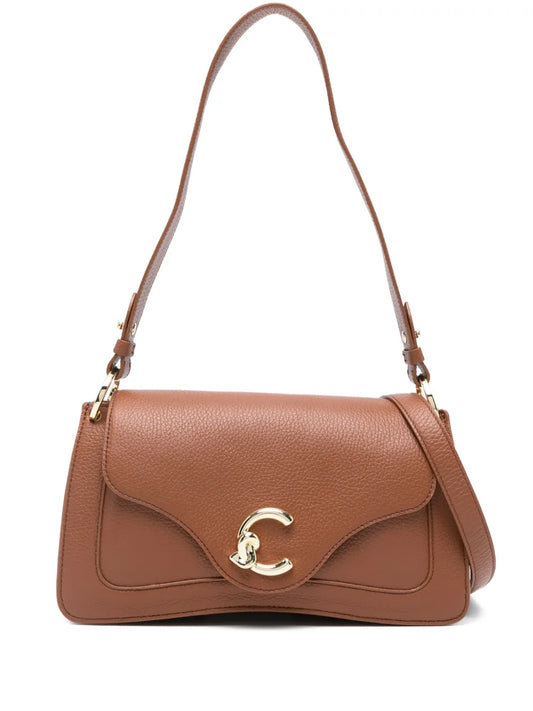 Coccinelle Medium C Me Leather Curved Shoulder Bag — Same as shown — Size One Size — Front View