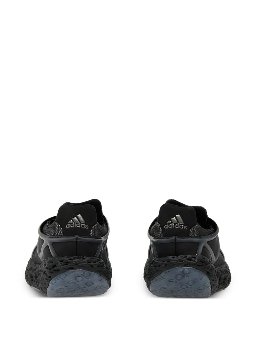 adidas Zponge Flux Cross-Strap Sneakers — Black — Size US M 3.5 - US W 5 — Back View