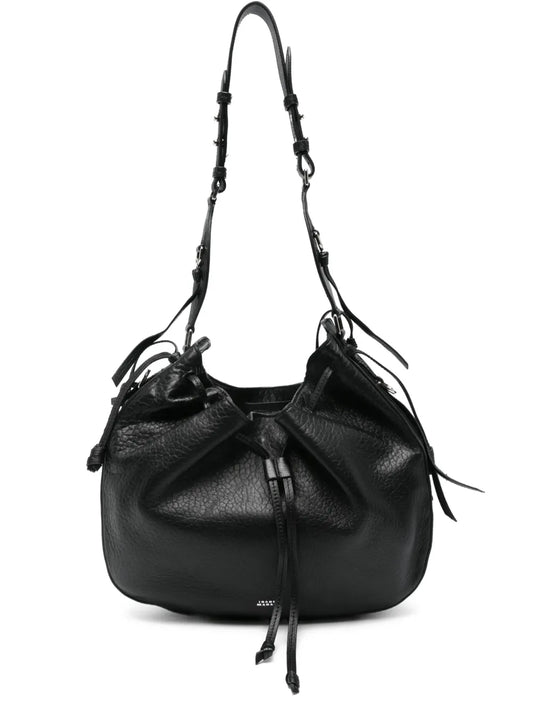 Isabel Marant Bolton Drawstring Leather Shoulder Bag — Same as shown — Size One Size — Front View